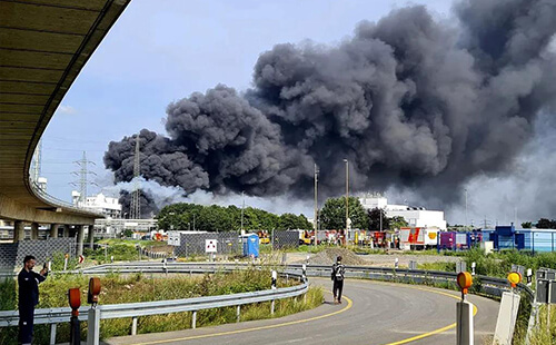 德國化工廠爆炸現場圖